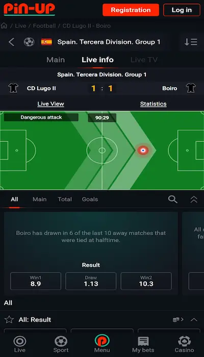 Pin-up.bet live betting