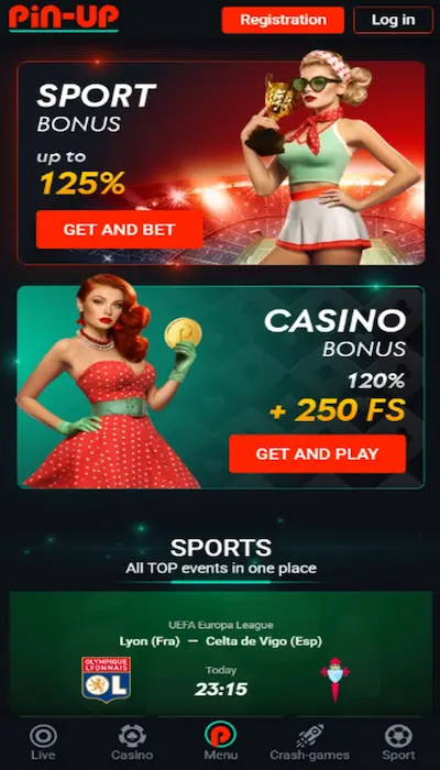Pinup Bet casino bonus