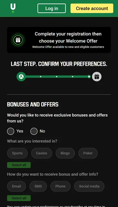 unibet registration
