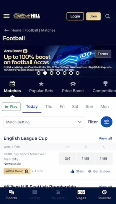 william hill football offer