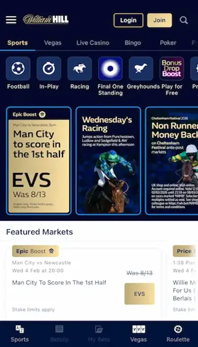 william hill homepage