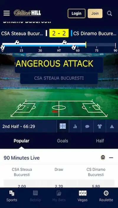 william hill live betting