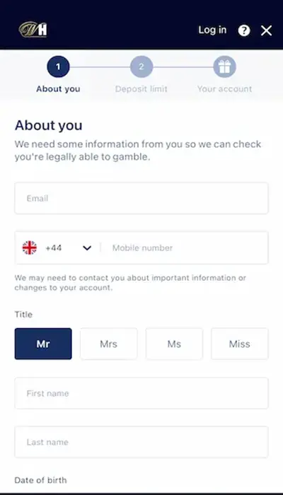 william hill registration