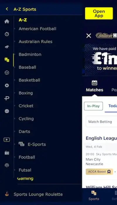 william hill sports