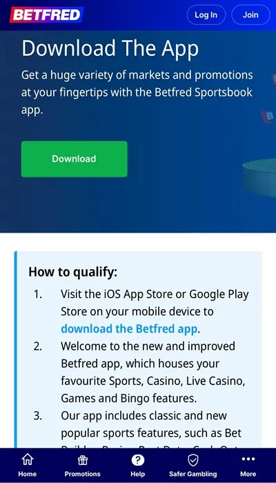 Why download the Betfred Sport app?