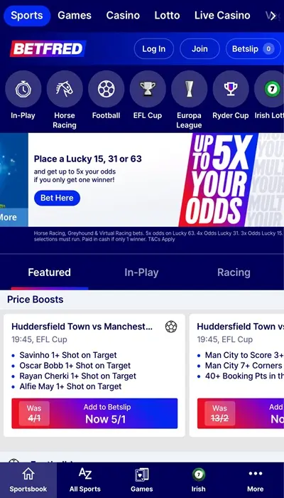 Review of Betfred website