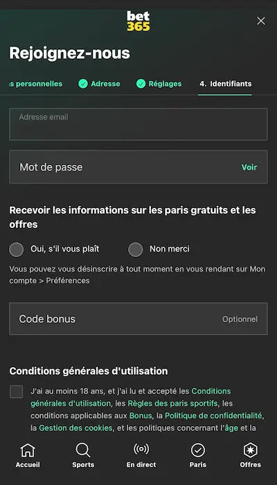 Code Promo Bet365 - 3