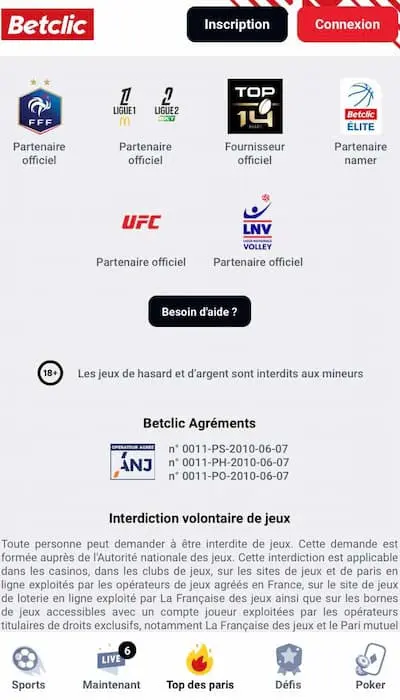 Sécurité Betclic