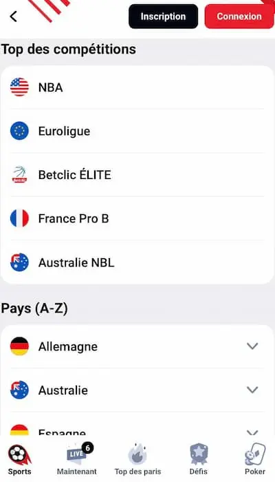 Types de paris sportifs - Betclic