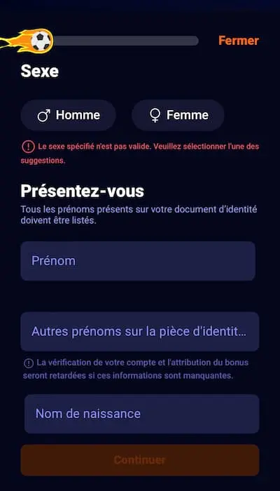 Inscription Betsson