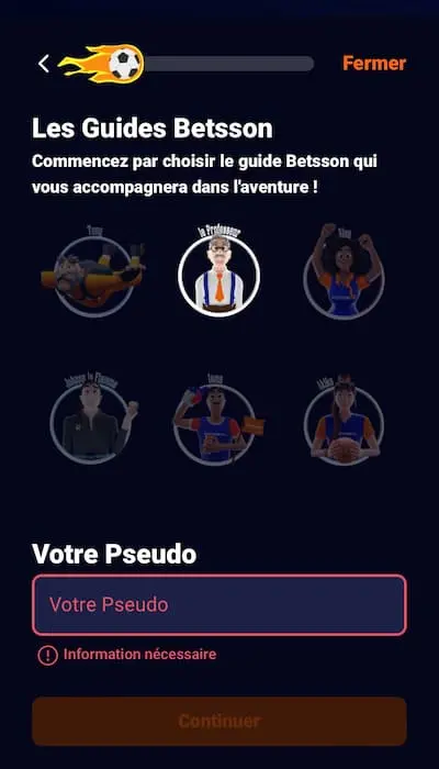 Inscription Betsson