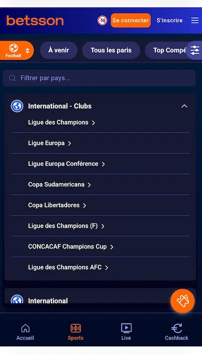 Types de paris sportifs - Betsson