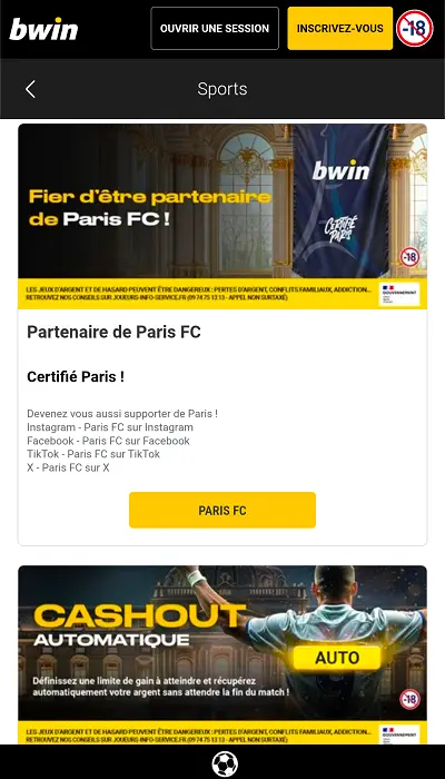 Promotions Bwin