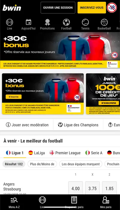 Inscription Bwin