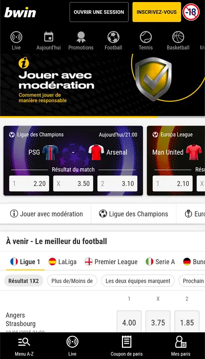 Application Bwin