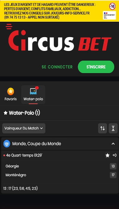 Paris en direct CircusBet