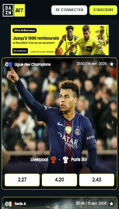 Inscription DAZN Bet