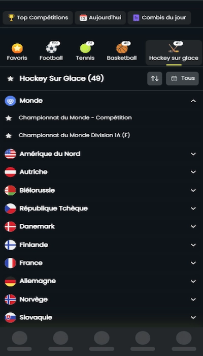 Compétitions DAZN Bet