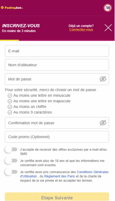 Code Promo Feelingbet - 1