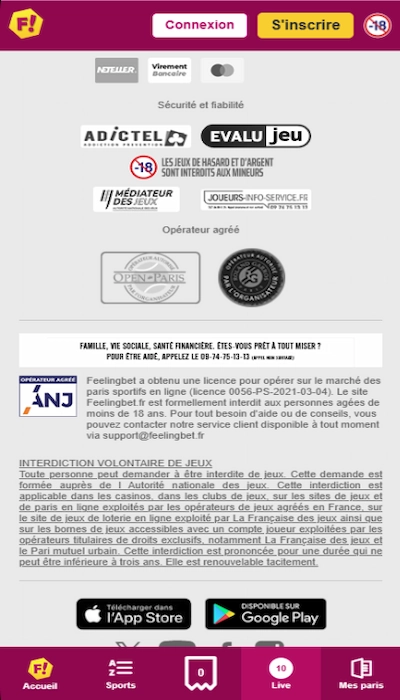 Sécurité de Feelingbet 