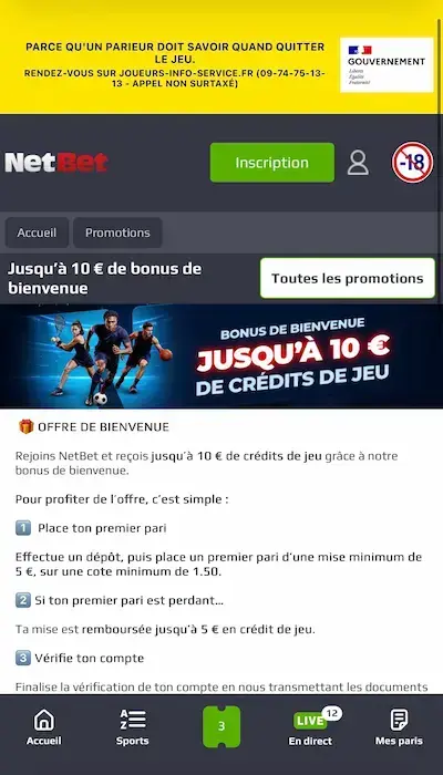 Code Promo NetBet - 1