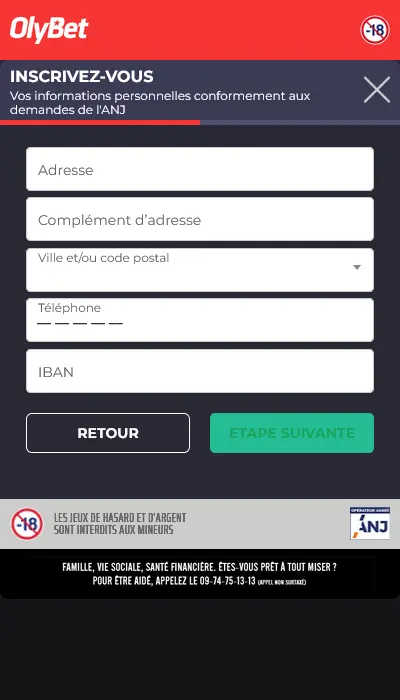 Inscription OlyBet Paris Sportifs