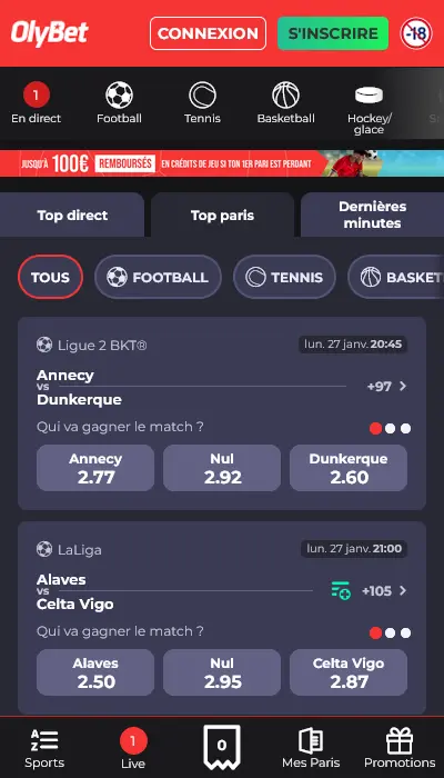 Avis sur le site OlyBet