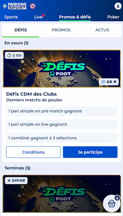 Promotion Parions Sport