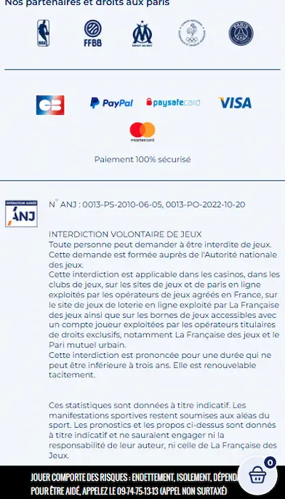 Sécurité Parions Sport en Ligne
