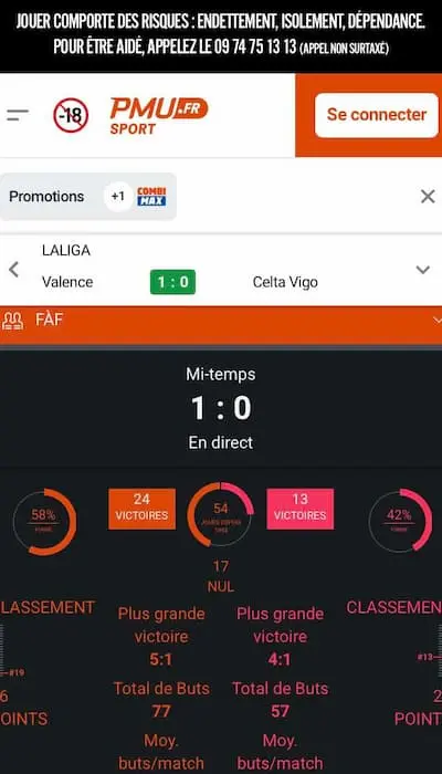Parier en direct - PMU