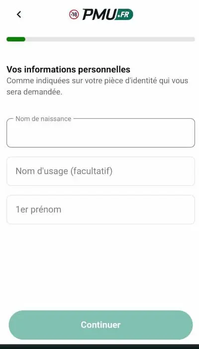 Inscription PMU