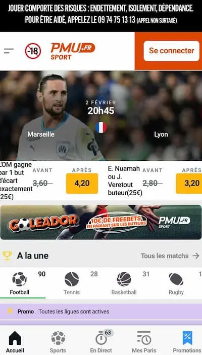 Offre de paris PMU