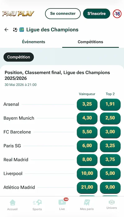 Paris outrights PMU Play
