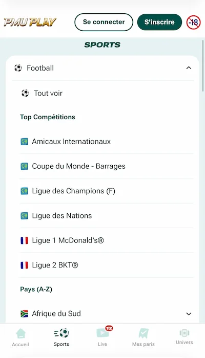 Types de paris sportifs - PMU Play