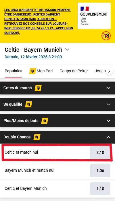 Cotes Pokerstars Sports