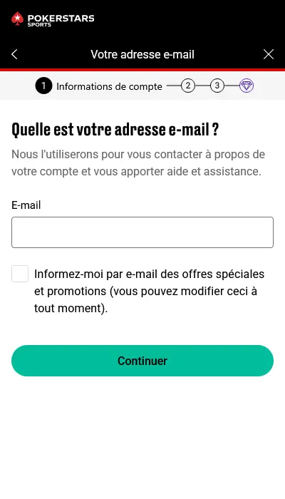 Inscription Pokerstars Sports