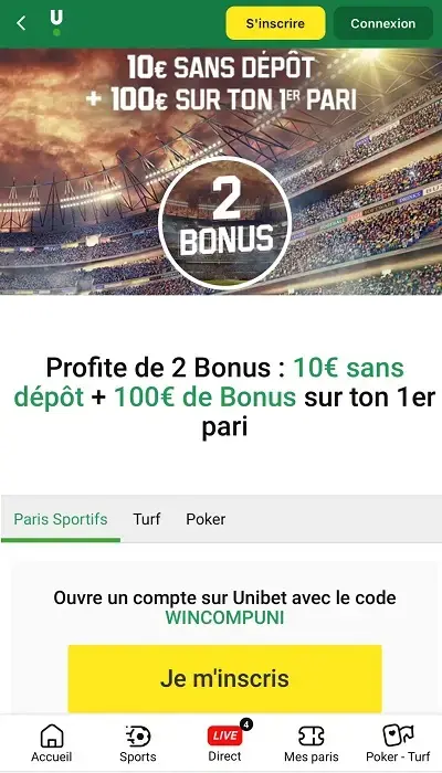 Code Promo Unibet - 3