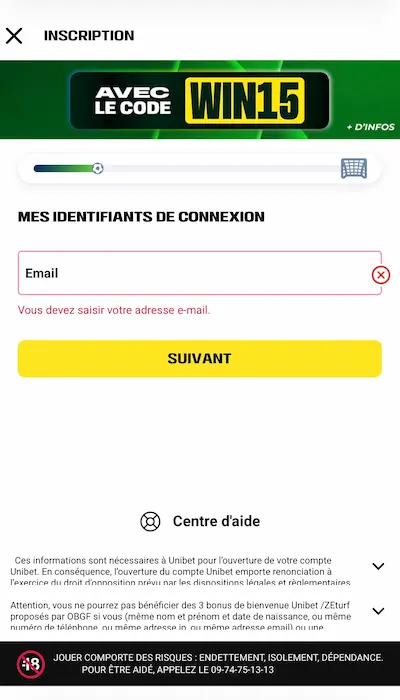 Inscription Unibet - Page 1