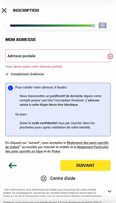 Ouvrir un compte Unibet