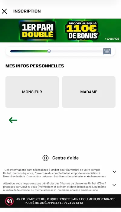 Ouvrir un compte Unibet
