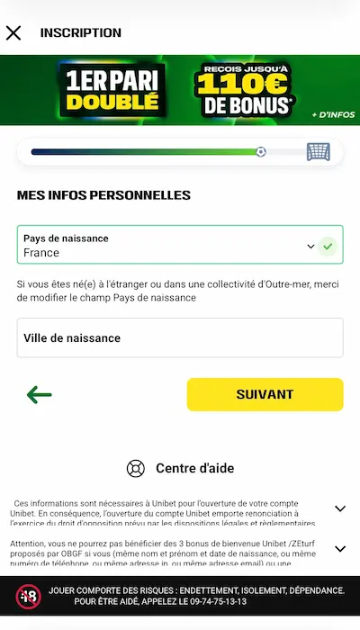 Ouvrir un compte Unibet