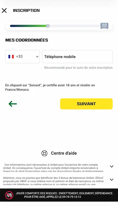 Comment s'inscrire sur Unibet ?