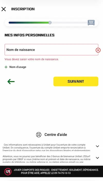 Ouvrir un compte Unibet
