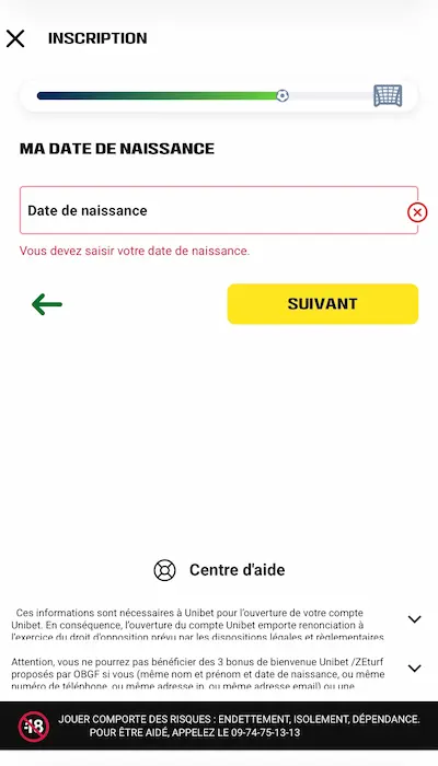 Ouvrir un compte Unibet