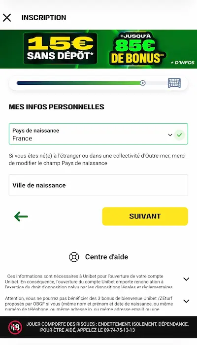 Ouvrir un compte Unibet