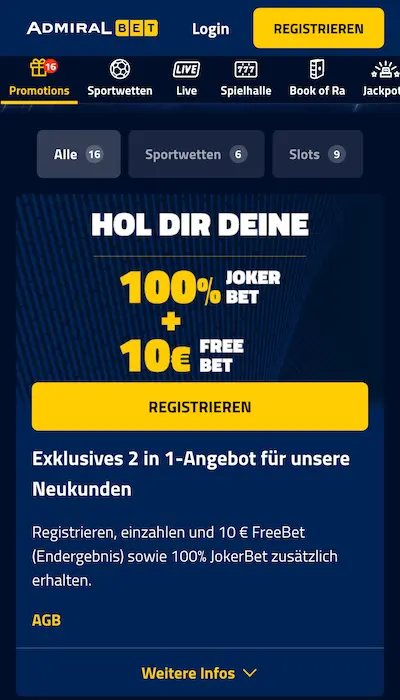 AdmiralBet Willkommensangebot