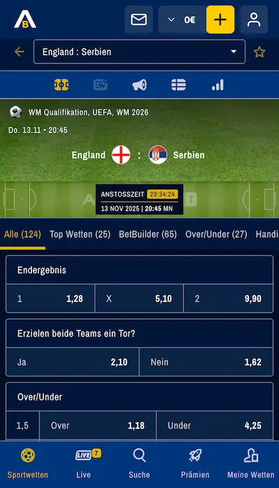 AdmiralBet Wettquoten