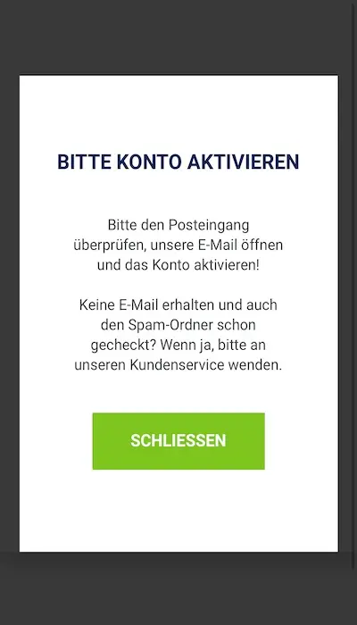 Bet-at-home Registrierung - Verifizierung