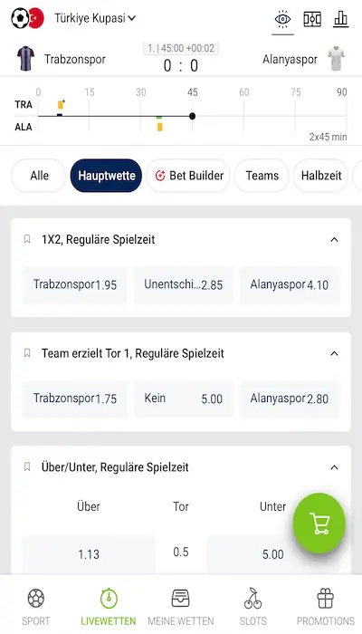 Bet-at-home Livewetten