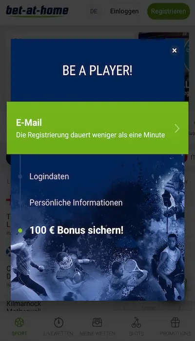 Bet-at-home Registrierung